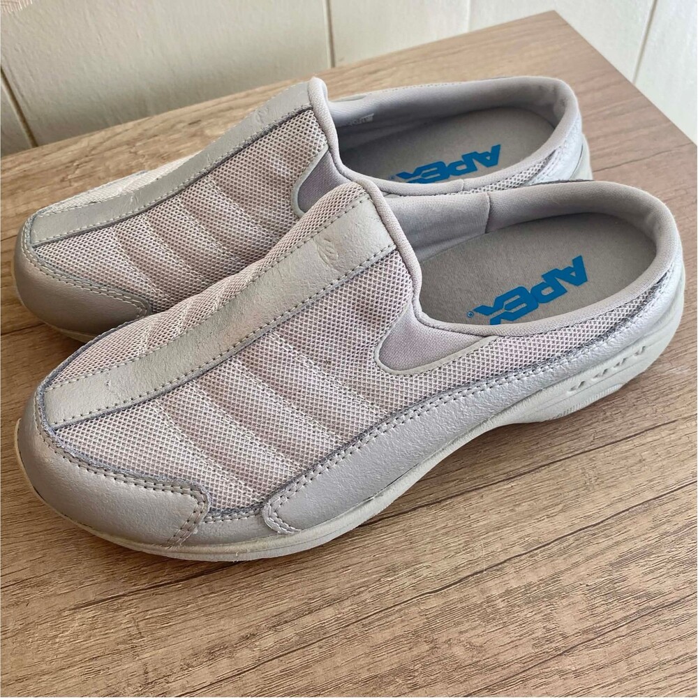 Apex Women’s Size 6.5 Silver Slip-On Sneakers Comfort Shoes